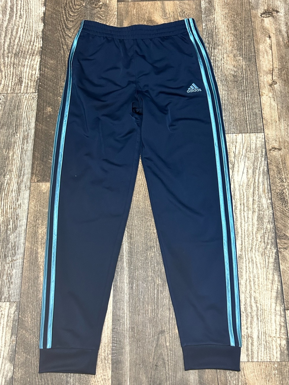 Adidas Boys 18/20 Athletic Track
Pants Navy Blue Stripes